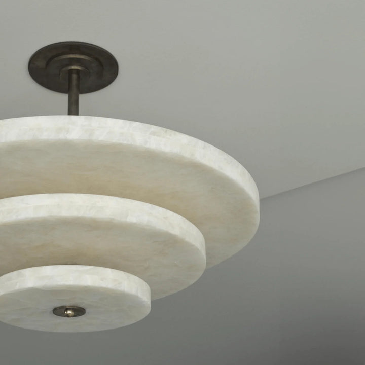 Ice Queen luxury alabaster chandelier detailed view highlighting intricate crystal accents and elegant design