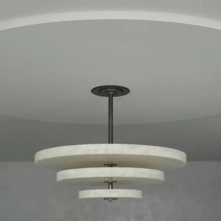 Ice Queen luxury alabaster chandelier front view highlighting elegant crystal layers and sophisticated design
