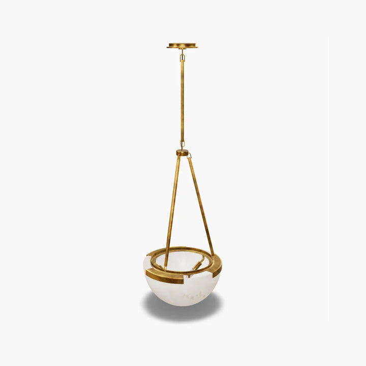 Istar alabaster chandelier top view, elegant marble finish for modern home interior lighting