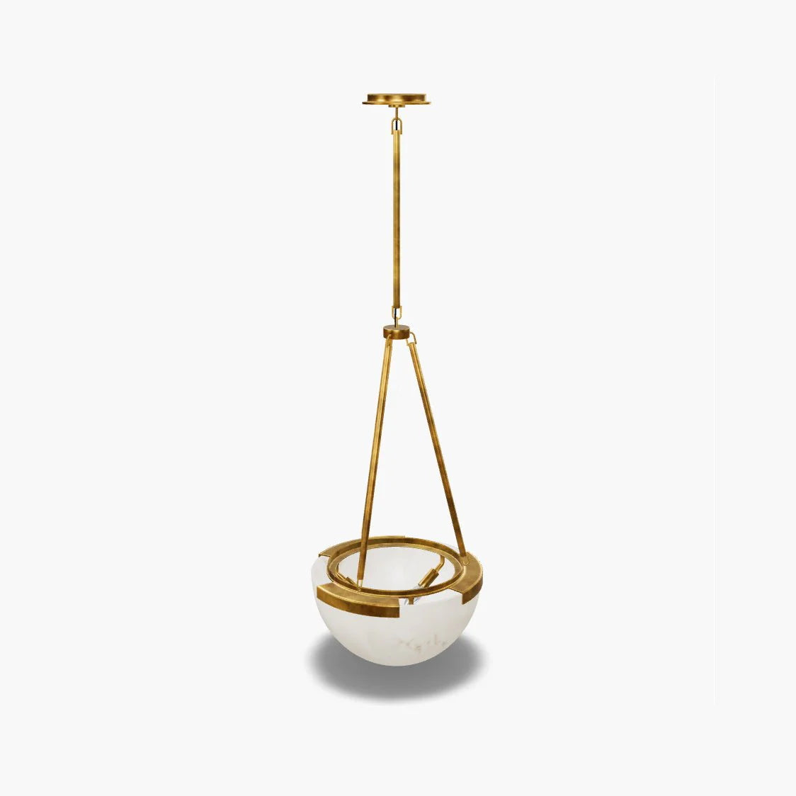 Istar alabaster chandelier top view, elegant marble finish for modern home interior lighting