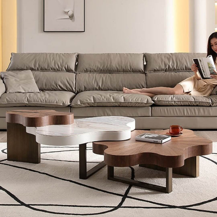 Jasper designer coffee table placed in stylish living room with modern decor and cozy ambiance