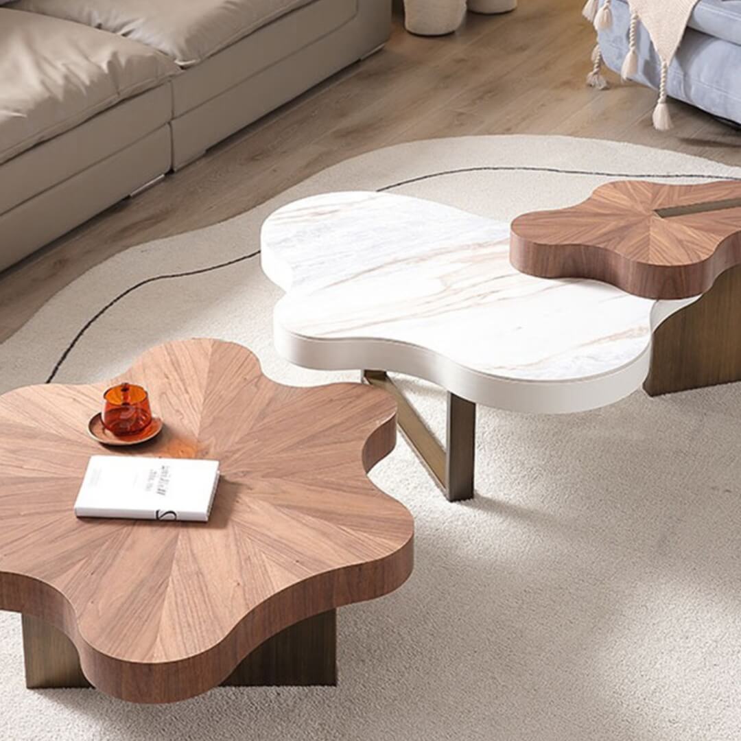 Top view of Jasper designer coffee table in Perth, Australia showcasing sleek modern design