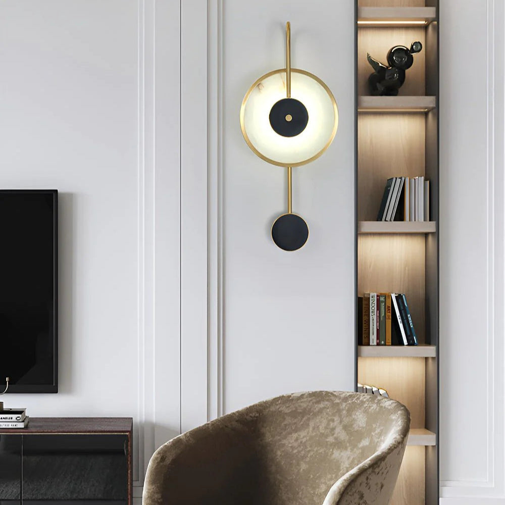 Kandy Alabaster wall lamp in living room, stylish lighting and elegant home decor