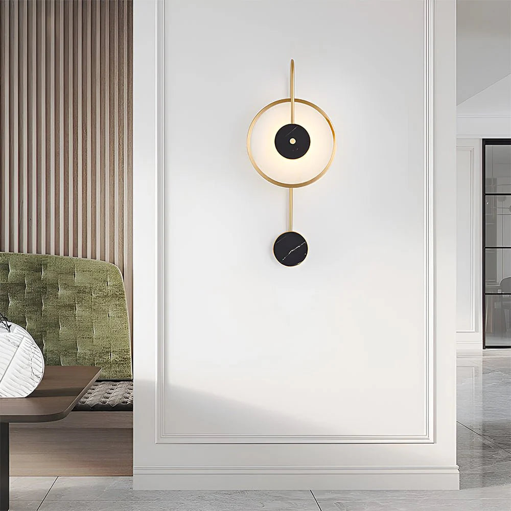 Kandy Alabaster wall lamp, front view, elegant lighting and stylish home decor