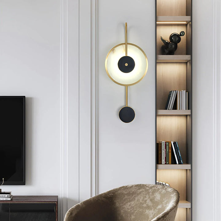 Kandy Alabaster wall lamp, living room front view, stylish lighting and home decor