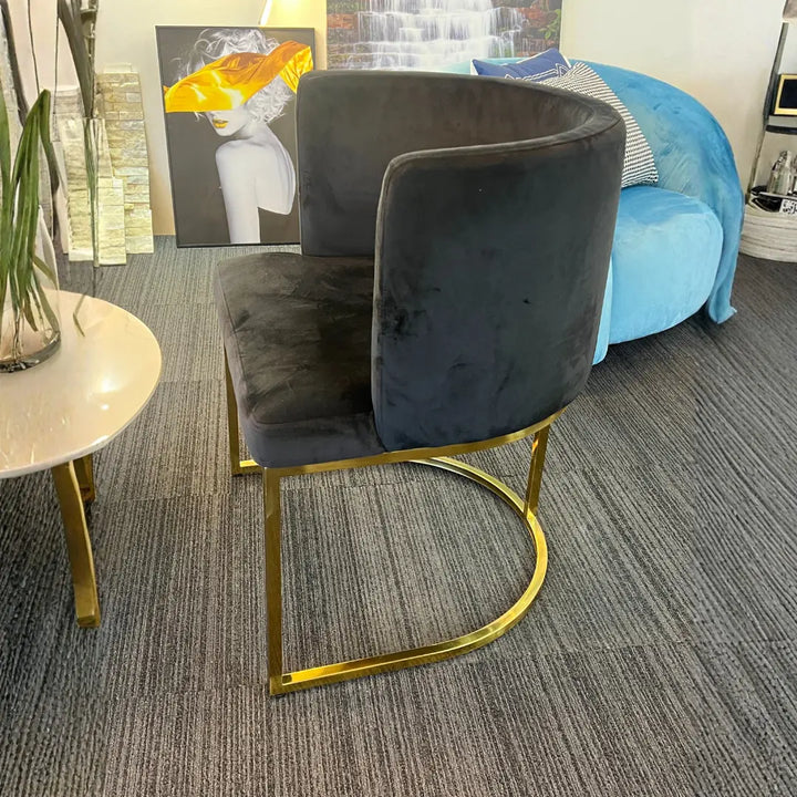 Side View of Kate Display Chair Black Non-Returnable Modern Stylish Home Furniture