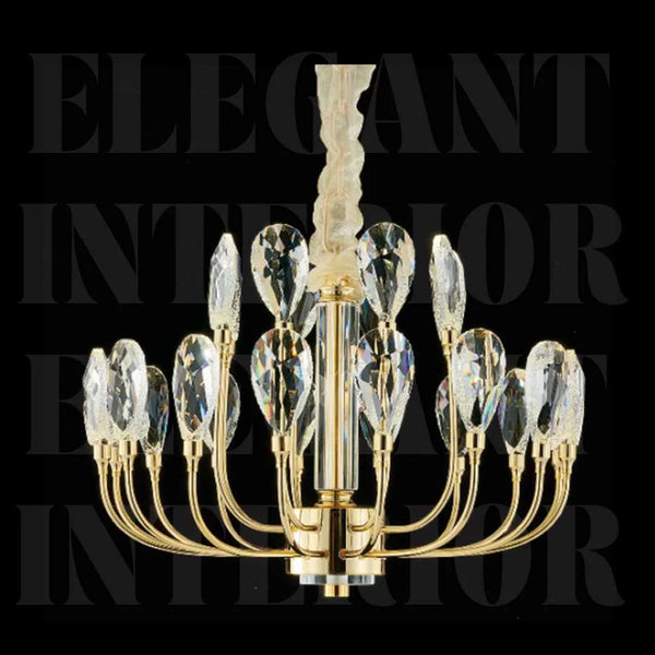 Donya Modern Crystal Gold Chandelier