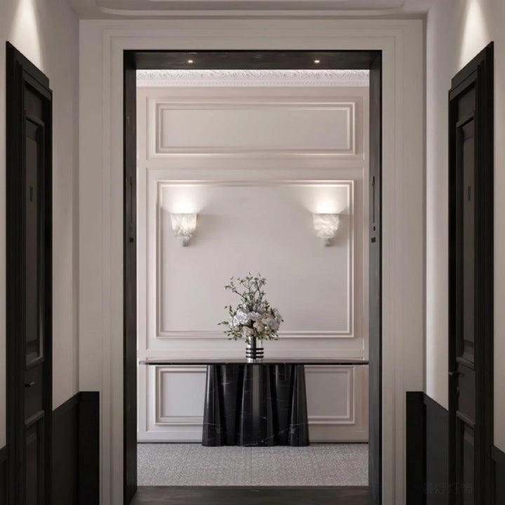 Laboratory Marble Wall Light Modern Lighting Front View in Living Room