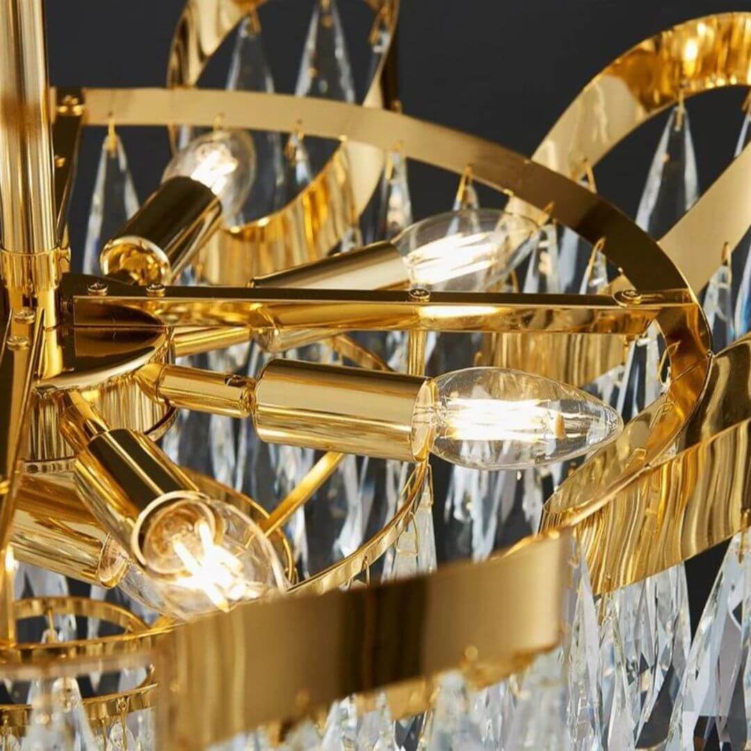 Top View of Lantern Crystal Chandelier Light – Stylish Modern Ceiling Lighting Fixture