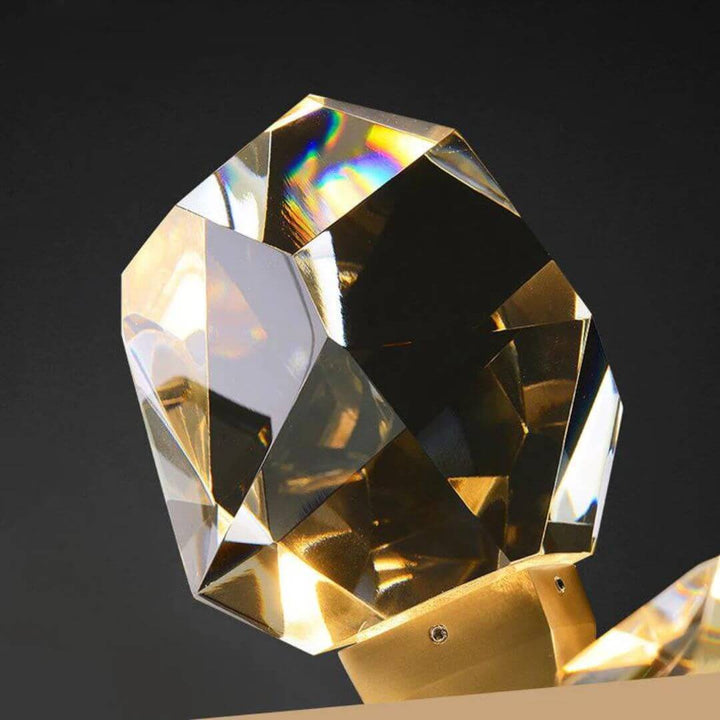 Close-Up Detail View of Crystals on Lava Crystal Chandelier Light – Elegant Modern Lighting