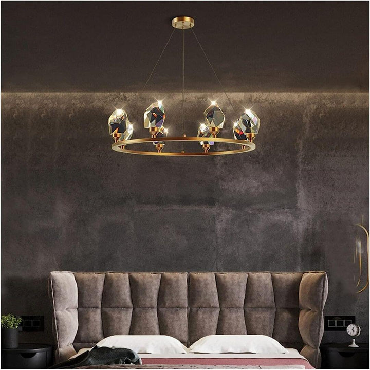Lava Crystal Chandelier Light Hanging in Living Room – Elegant Modern Interior Lighting Fixture