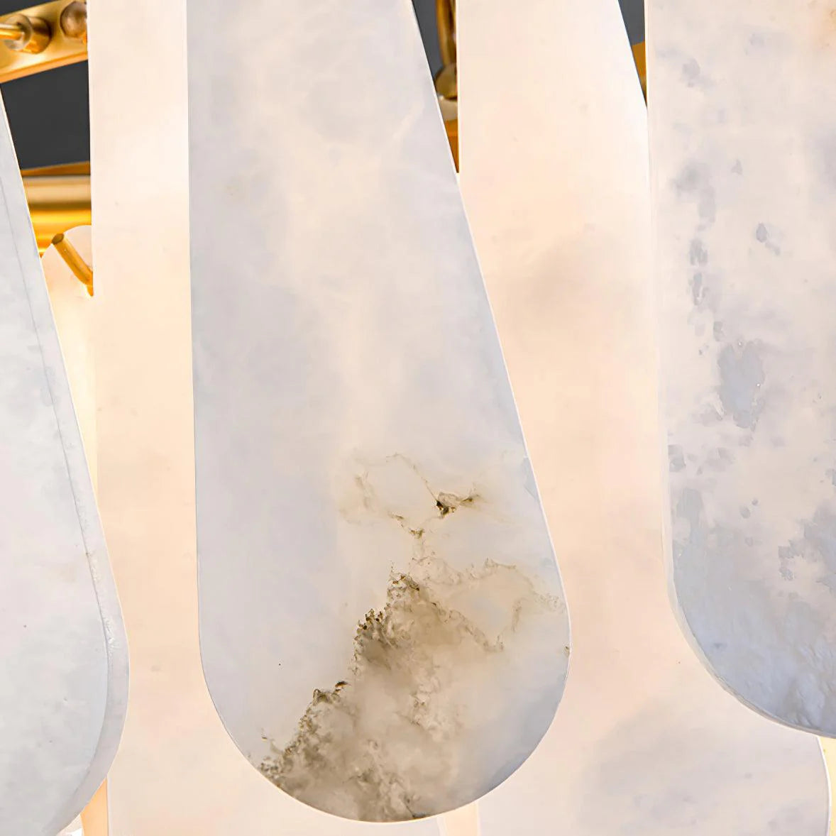 Leon chandelier luxury lighting marble close-up view elegant modern home decor