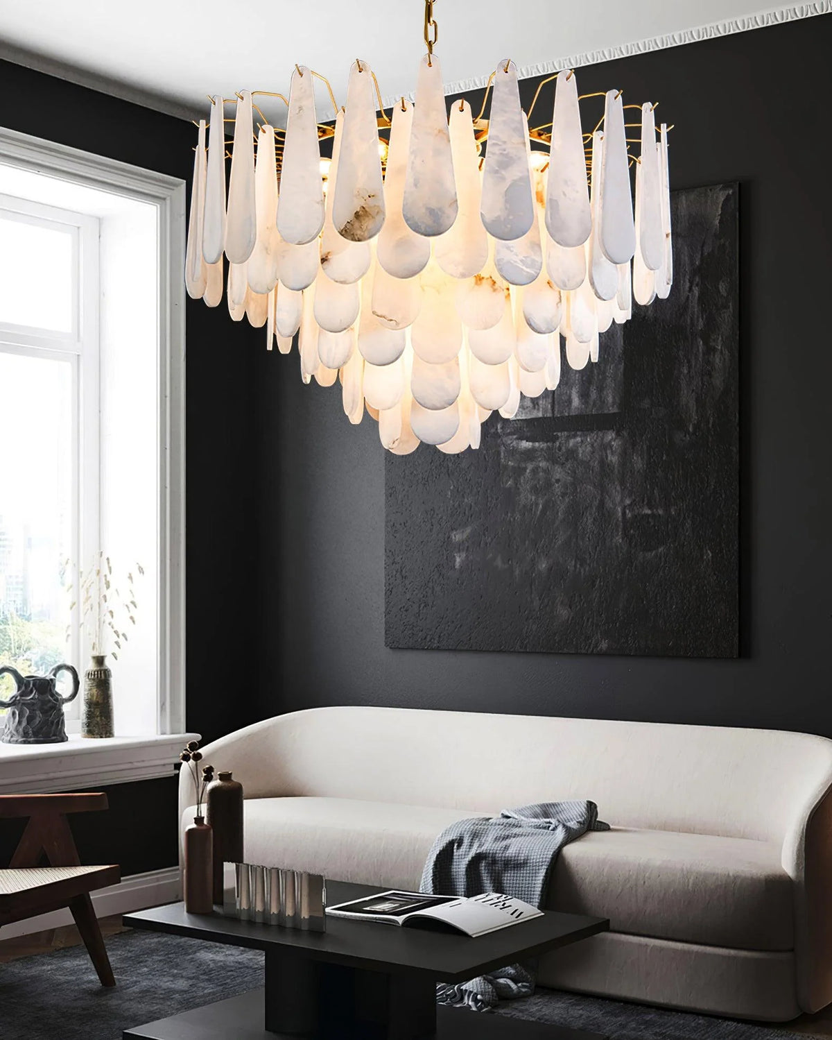Leon chandelier luxury lighting elegant luxury hanging view modern home decor