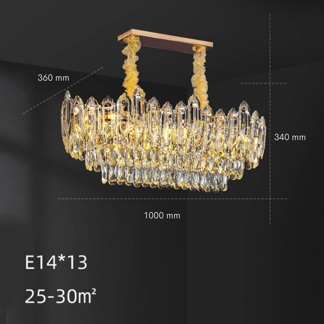 Lighthouse Gold Chandelier Light Turned On with Dimensions – Elegant Modern Ceiling Fixture
