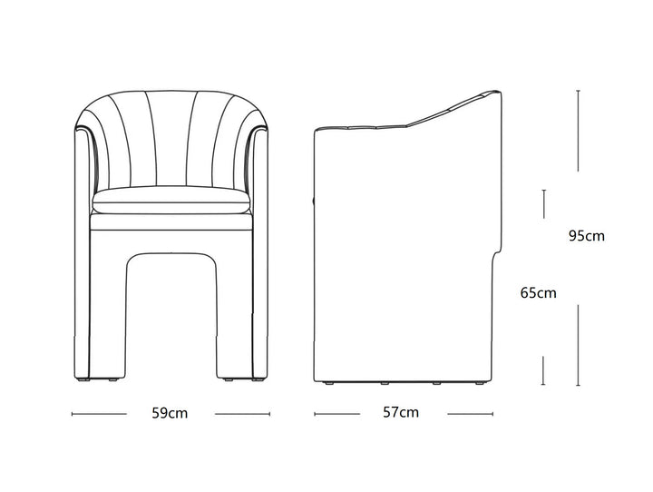 Loafer designer customised modern bar stool and counter chair with visible dimensions and sleek contemporary design