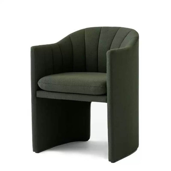 Loafer dining chair with custom upholstery, featuring modern design and comfortable seating