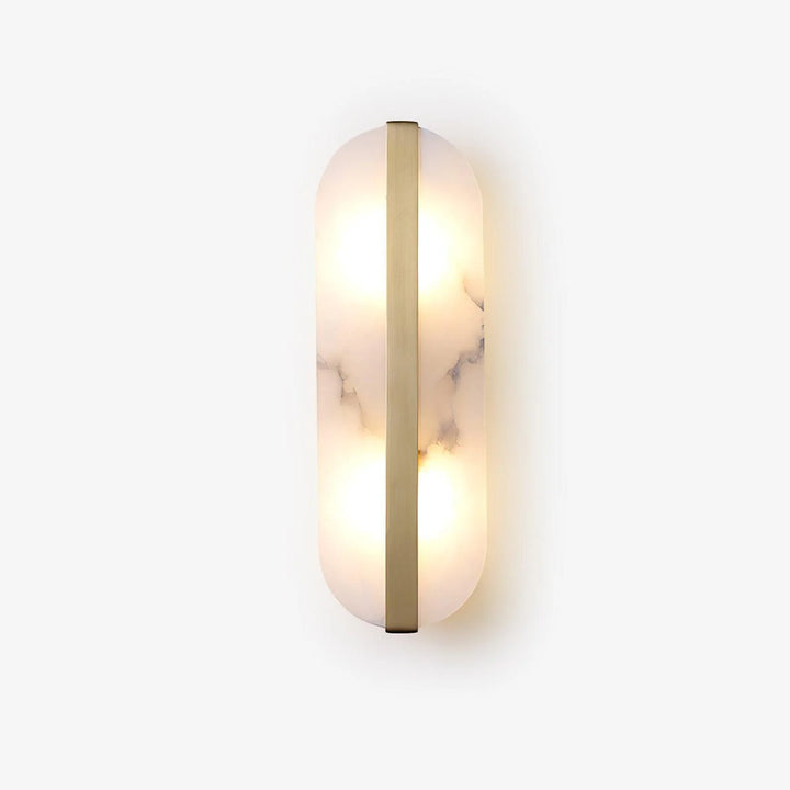 Long ellipse alabaster wall sconce lighting for modern home interiors