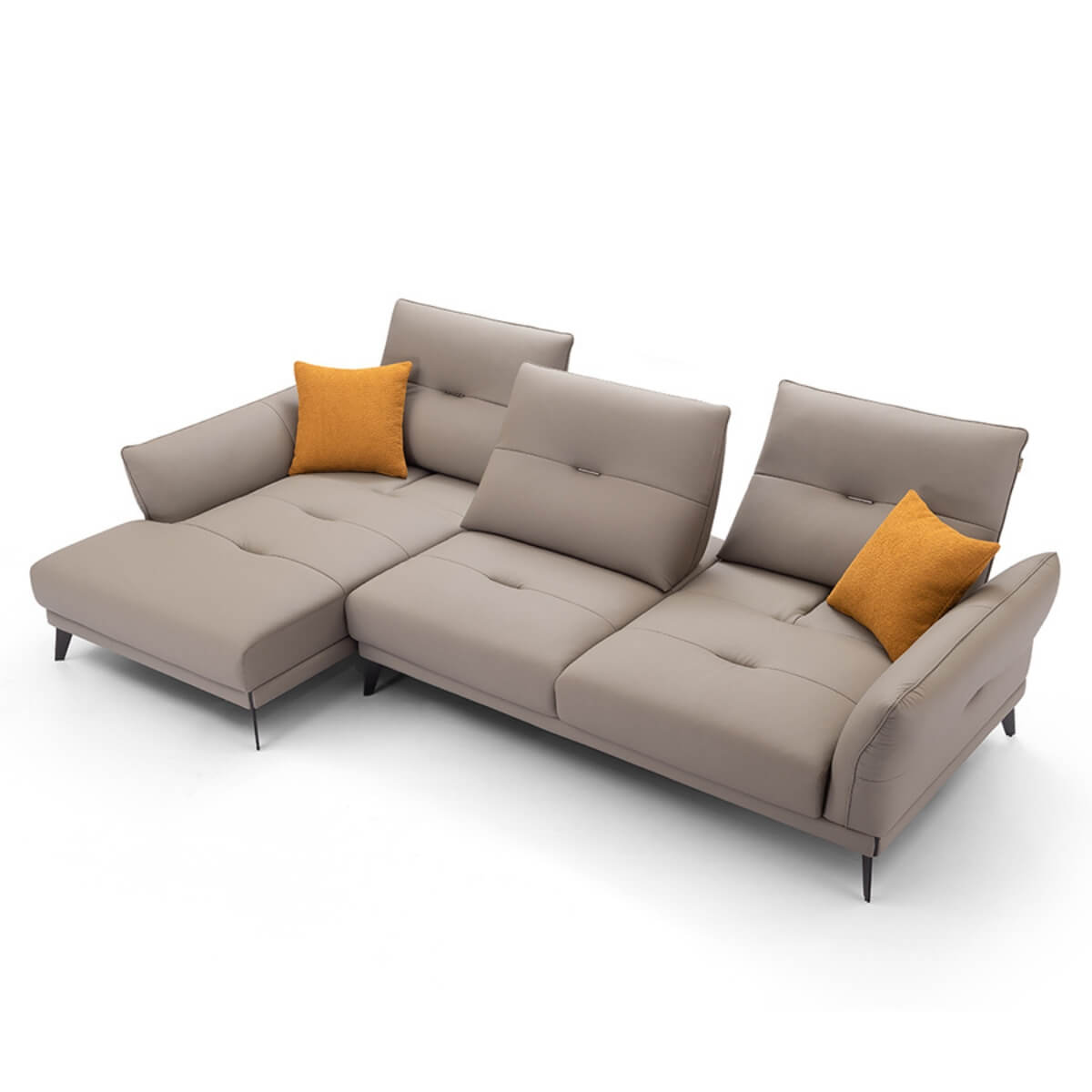 Top view of Lounge Luxury KS27 sofa with cotton-linen upholstery – showcasing plush cushions and spacious seating in a modern design