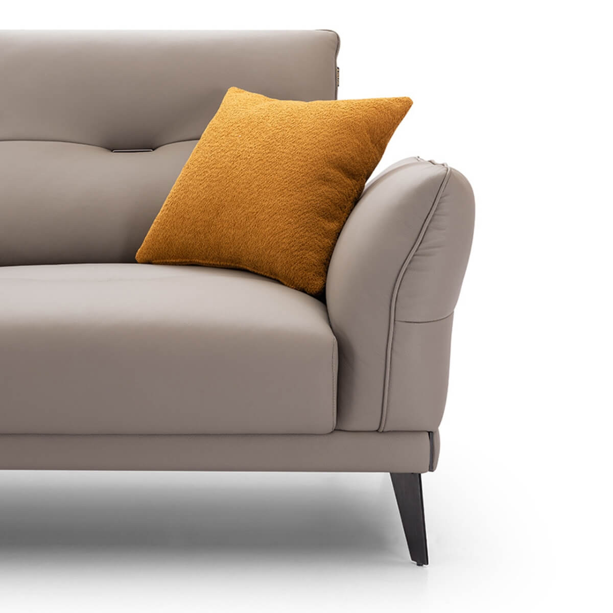Right side view of Lounge Luxury KS27 sofa with cotton-linen upholstery – elegant design featuring plush cushions and sleek contours