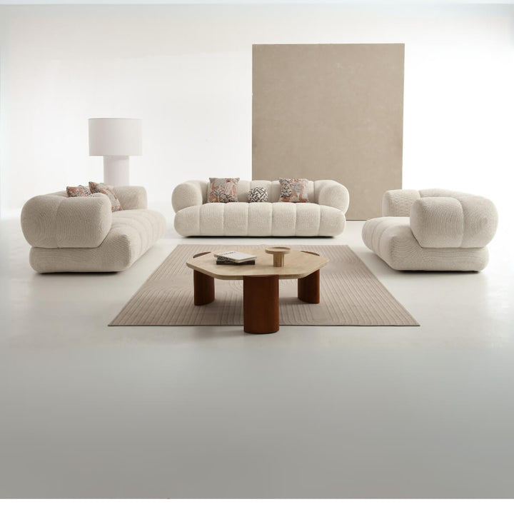 Luma Cloud sofa in a stylish living room – front view showcasing modern design and cozy seating.