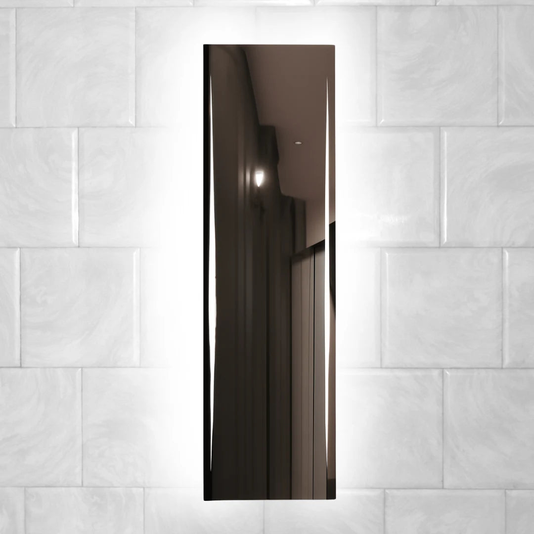 Lumi L1164 LED bathroom mirror 3 color light front view, modern elegant design for stylish home interiors