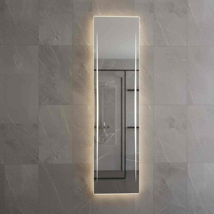 Lumi L-1164 LED bathroom mirror front view with 3-color adjustable lighting for modern decor