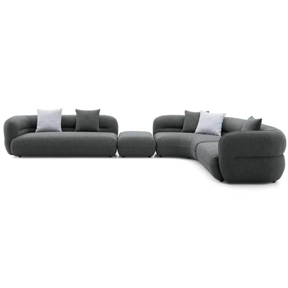 Luminance cotton linen sofa set with modern design for comfortable living rooms