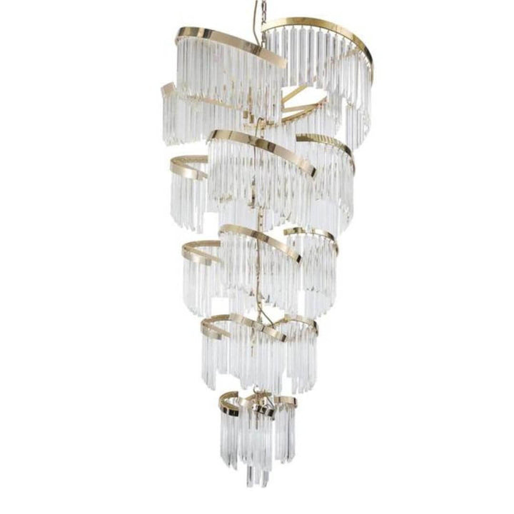 Luminary Glass Chandelier Light featuring a sleek, modern design with elegant glass elements and soft ambient illumination—perfect for enhancing contemporary interior spaces.