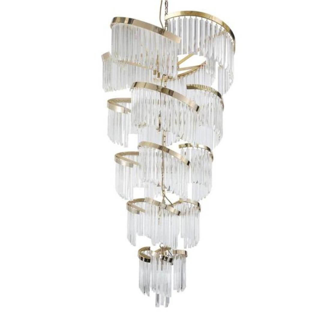 Luminary Glass Chandelier Light featuring a sleek, modern design with elegant glass elements and soft ambient illumination—perfect for enhancing contemporary interior spaces.