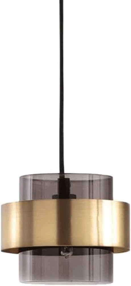 Lumos pendant light installed upstairs, combining modern cement design with soft glass illumination for stylish ambient lighting.