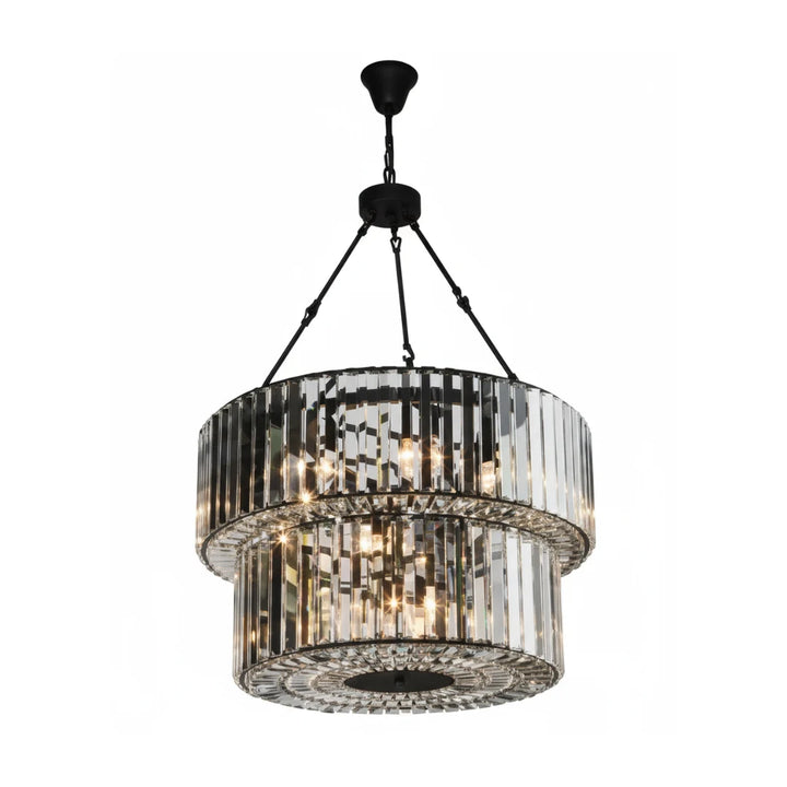 Lunara Luxury K9 Black Crystal Chandelier Modern Elegant Lighting for Home Interiors