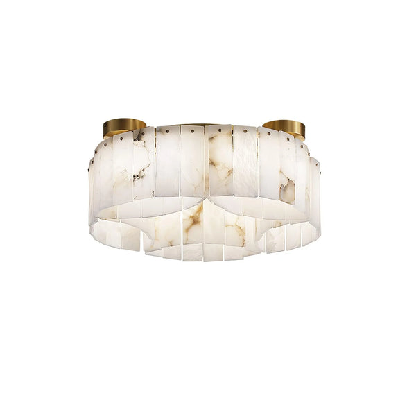 Luxe Alabaster Brass ceiling lamp – modern elegant hanging light fixture for home