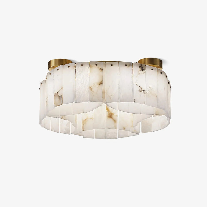 Luxe Alabaster Brass ceiling lamp – modern elegant hanging light fixture for home interior