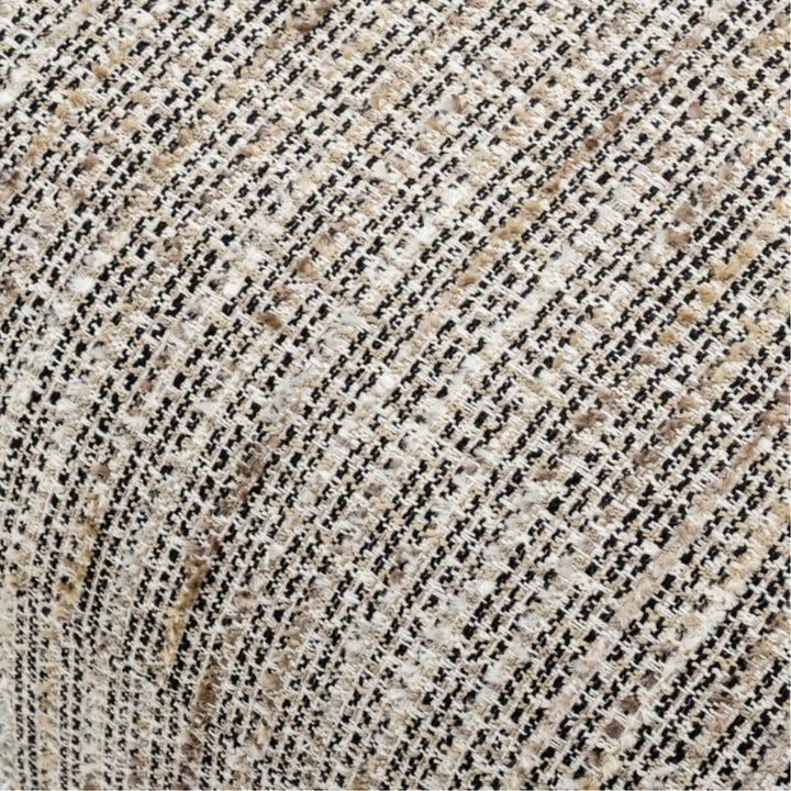 Close-up detail of Luxe Living cotton linen sofa showcasing fabric texture and fine stitching
