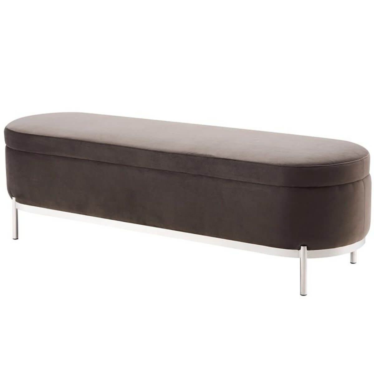 Right side view of Luxurious Cozy Corner velvet bedroom bench – showcasing plush velvet upholstery, thick cushioning, and refined craftsmanship for cozy bedroom corners