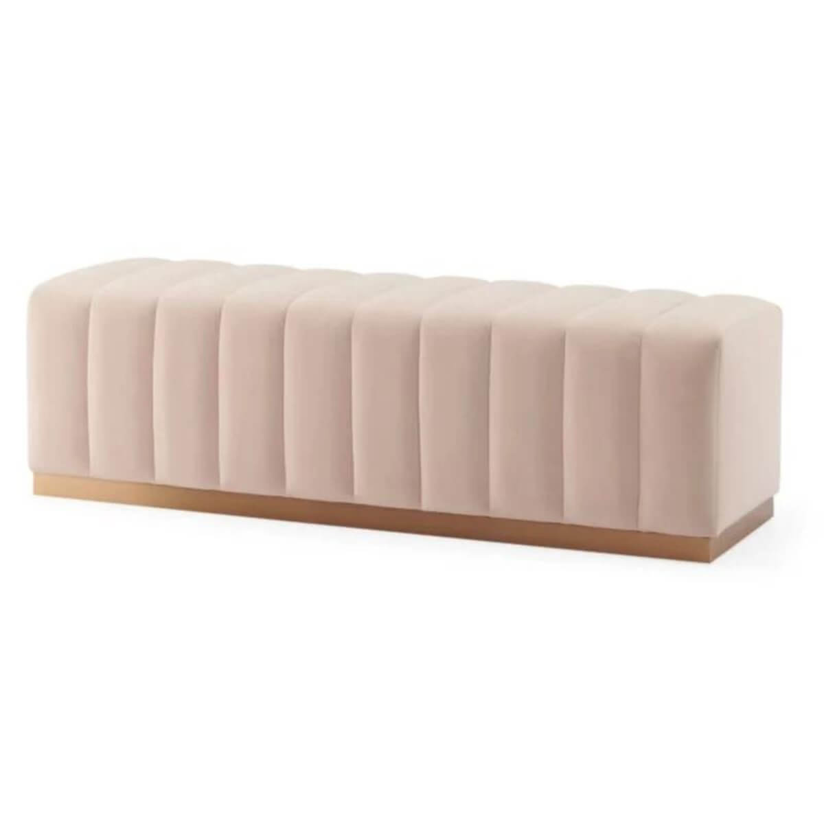 Luxurious Pillowtop Haven velvet bench with plush cushioning and soft velvet upholstery – perfect for elegant and comfortable bedroom seating