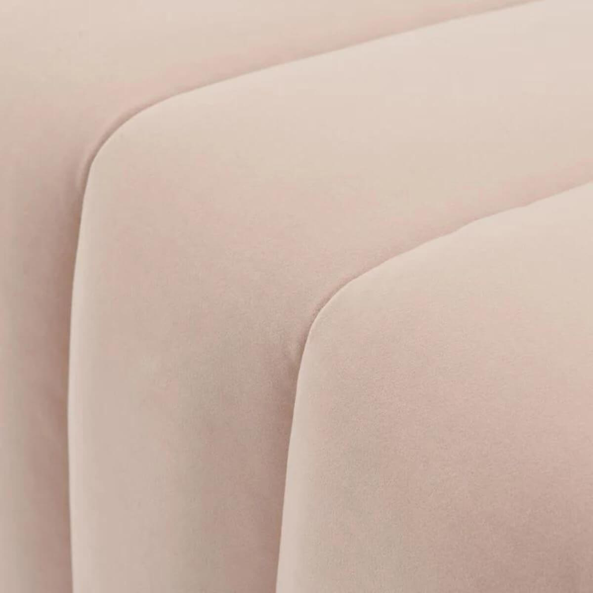 Close-up view of Luxurious Pillowtop Haven velvet bench – showcasing plush velvet fabric, thick cushioning, and detailed stitching for premium comfort