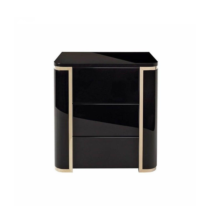 Luxurious Twilight MDF bedside table with sleek matte finish and modern design – featuring ample drawer space for elegant bedroom organization