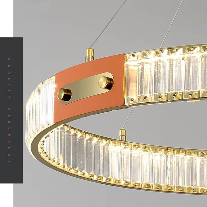 Luxury crystal chandelier for living room with intricate design and sparkling crystals, creating elegant ambiance