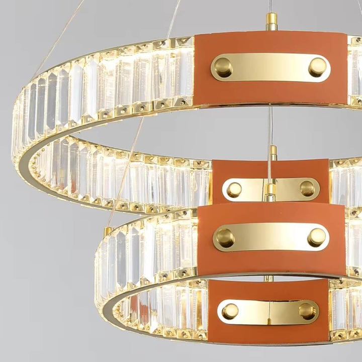 Luxury crystal chandelier for living room with intricate design and sparkling crystals, creating elegant ambiance ring
