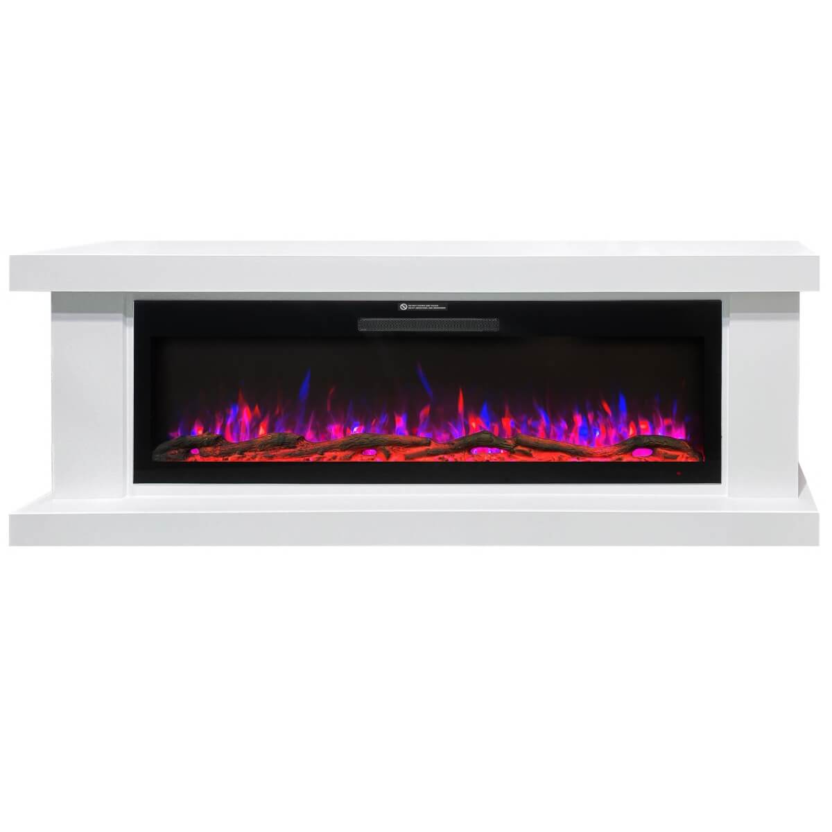 Luxury 2m electric fireplace with mantel and WiFi, featuring sleek design for upscale living rooms