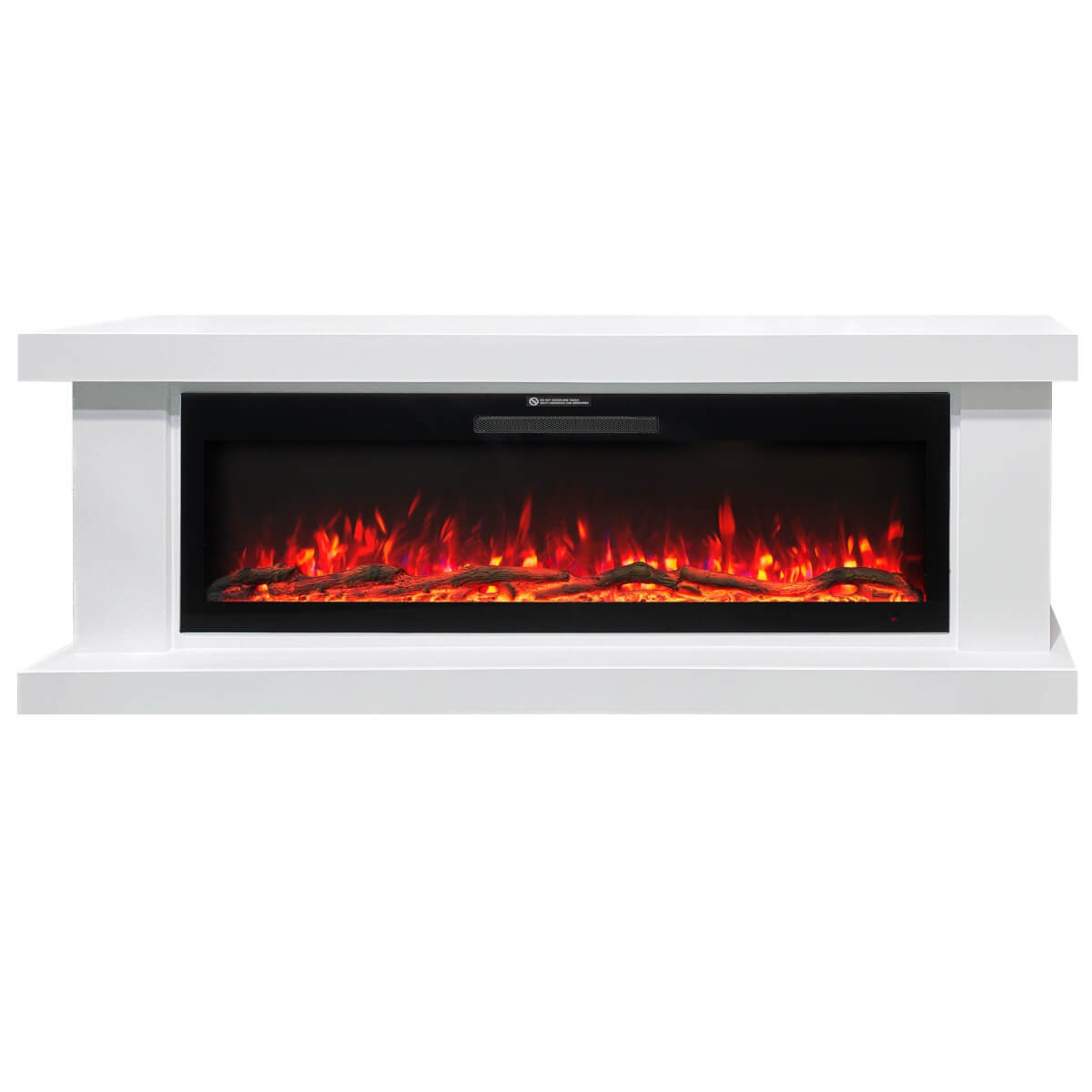 Luxury 2m electric fireplace with mantel and WiFi, perfect for modern and elegant living room spaces