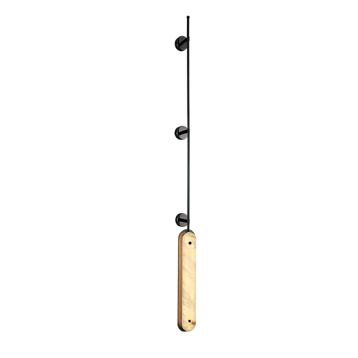 Lysandra modern wall sconce light angle view, showcasing elegant minimalist design for stylish interiors