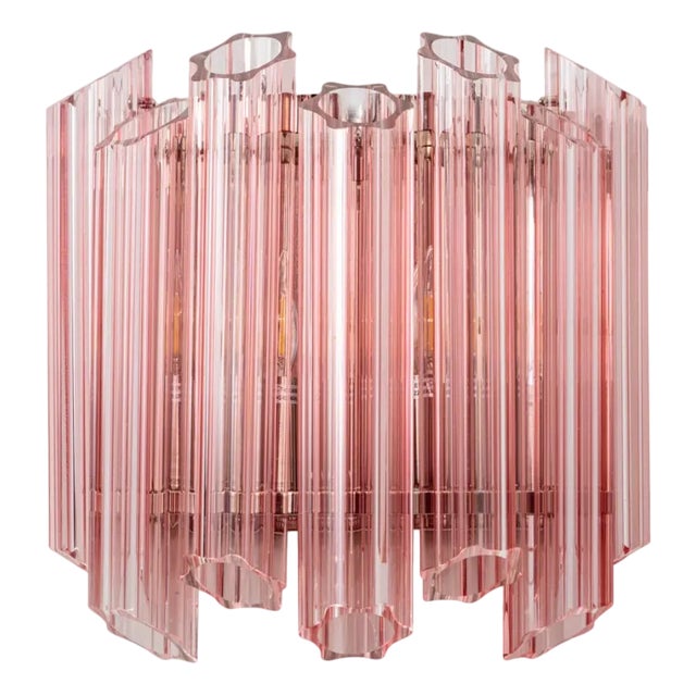 Massimo Picco modern pink glass wall light featuring elegant design and soft lighting