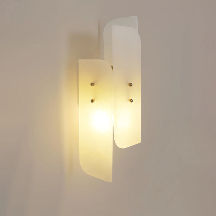 Megalith alabaster wall light side view showcasing luxury modern lighting for stylish home interiors