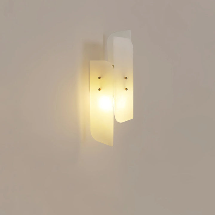 Megalith alabaster wall light interior side view showcasing luxury modern lighting for elegant home décor