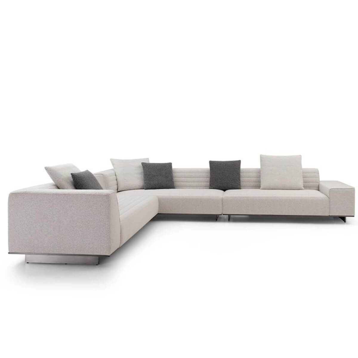 Front view of Metro Mod elegant KS30 sofa with cotton-linen upholstery – modern design offering comfort and style