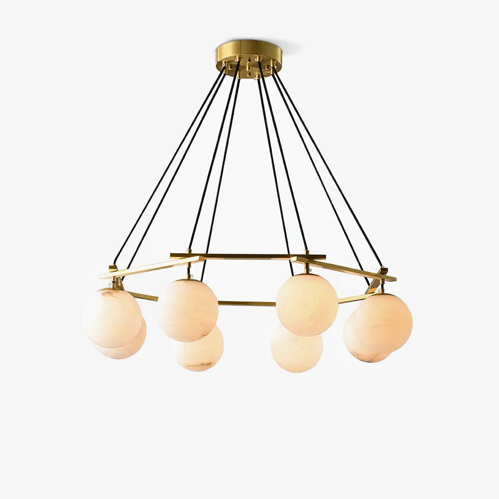Miira Alabaster Chandelier featuring luxury lighting, elegant design for sophisticated interior décor