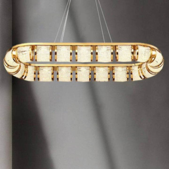 Front View of Mirage Chandelier Light – Stylish Modern Ceiling Lighting Fixture