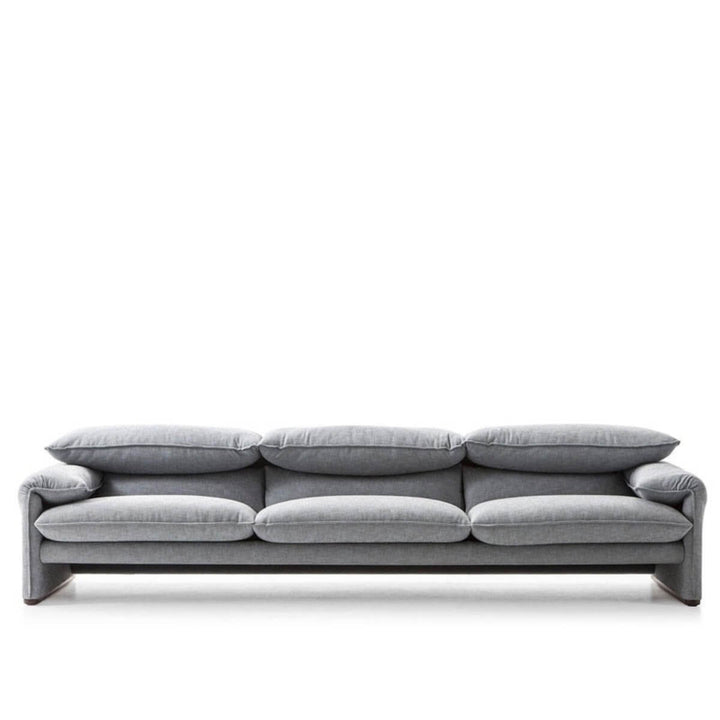 Modern Comfort Cove luxury three-seater sofa in gray upholstery – stylish and comfortable seating with a sleek contemporary design